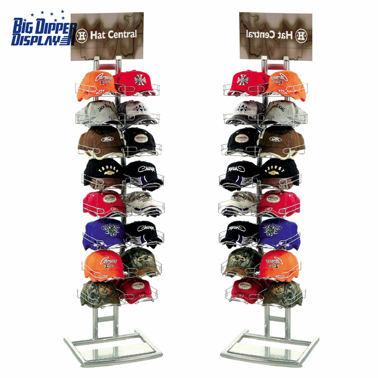 BDD-HC11 retail store metal baseball hat cap display stand