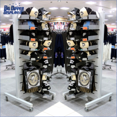BDD-HC07 double sided floor standing cap display rack