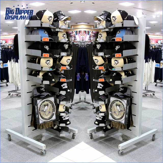BDD-HC07 double sided floor standing cap display rack