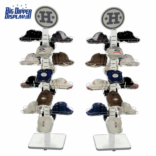BDD-HC16 Customized Metal Wire Cap Display Rack - Multi-Layer Hat Stand for Retail Stores