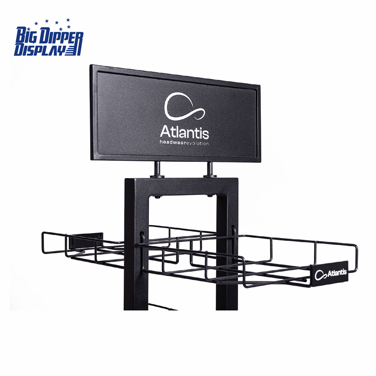 BDD-HC21 Customized Multi-Tier Hat Display Stand - Durable Metal Wire Cap Rack for Baseball Caps