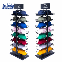 BDD-HC21 Customized Multi-Tier Hat Display Stand - Durable Metal Wire Cap Rack for Baseball Caps