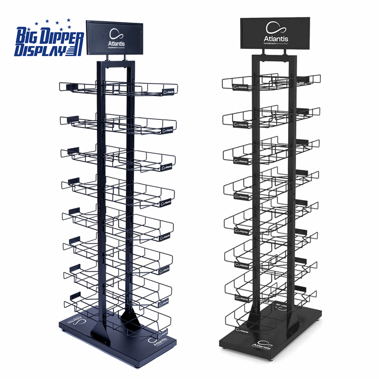 BDD-HC21 Customized Multi-Tier Hat Display Stand - Durable Metal Wire Cap Rack for Baseball Caps
