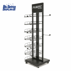 BDD-HC19 Custom Durable Hat Display Stand - Multi-Layer Metal Wire Cap Rack for Retail