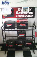 BDD-BA28 metal heavy auto parts battery shelving car battery display rack