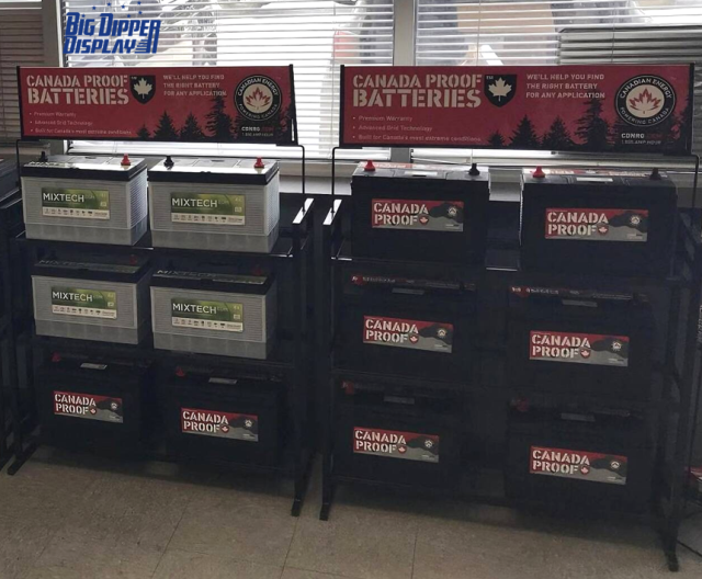 BDD-BA14 Commercial Batteries display rack car battery stand shelf