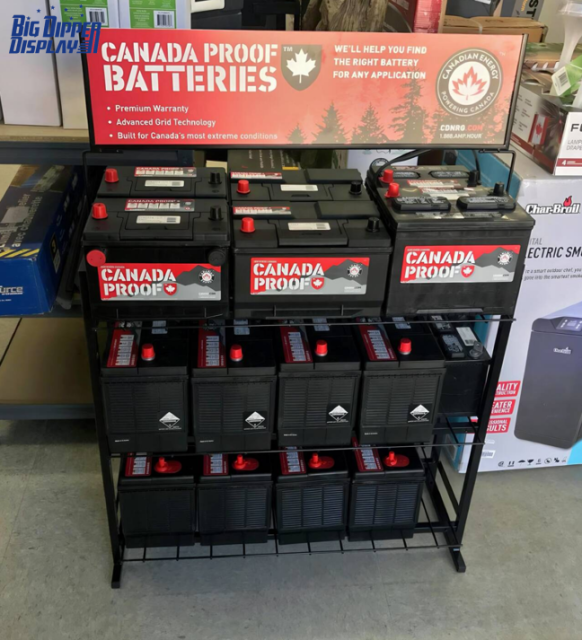 BDD-BA14 Commercial Batteries display rack car battery stand shelf