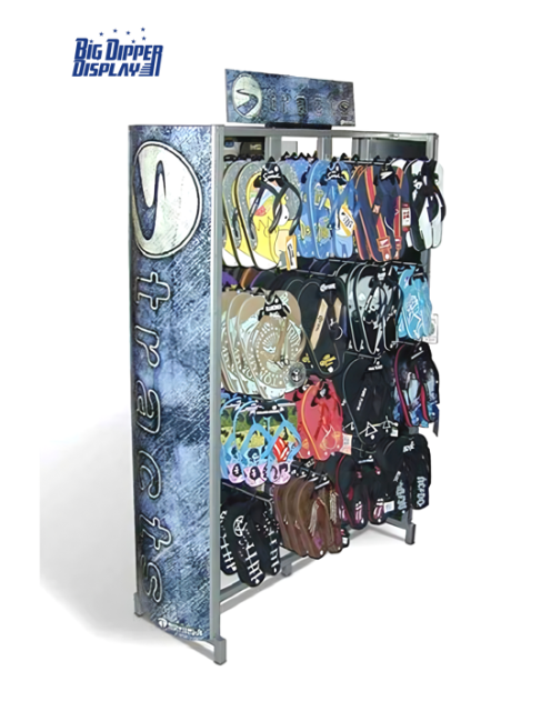 BDD-FF11 New Design Retail Steel Flip Flop Rack, Beach Slippers Display Stand with Custom Service