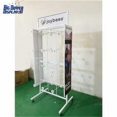 BDD-FF28 Footwear Store Metal Slipper Display Rack, 32 Hooks Flip Flop Stand with Powdercoating