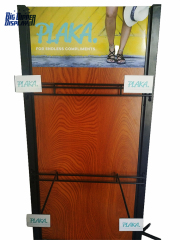BDD-FF24 Custom Retail Shop Metal Flip Flop Rack, Double-Sided Sandals Slipper Display Stand with Wheels