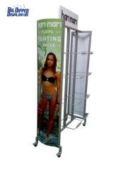 BDD-FF11 New Design Retail Steel Flip Flop Rack, Beach Slippers Display Stand with Custom Service