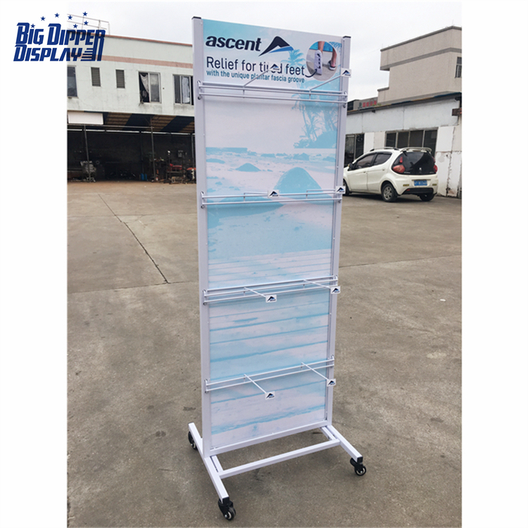 BDD-FF21 High Quality Steel Wire Flip Flop Rack, Beach Slippers Display Stand with Detachable Design
