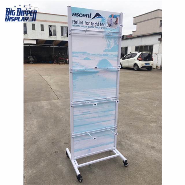 BDD-FF21 High Quality Steel Wire Flip Flop Rack, Beach Slippers Display Stand with Detachable Design