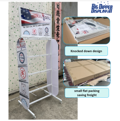 BDD-FF32 Fashion Metal Sandals Flip Flop Display Rack, 16/32 Hooks with Powdercoating Craft