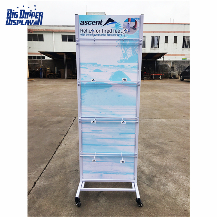 BDD-FF21 High Quality Steel Wire Flip Flop Rack, Beach Slippers Display Stand with Detachable Design