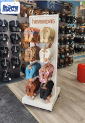 BDD-FF13 Shoe Shop Metal Flip Flop Display Rack, Baking Paint Craft with Detachable Design