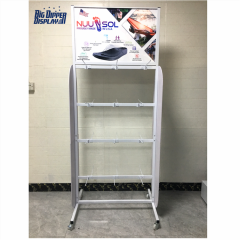 BDD-FF17 Hot Selling Floor Steel Flip Flop Display Stand, Powdercoating Craft with 16/32 Hooks