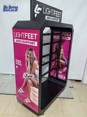 BDD-FF36 OEM Wholesale Steel Flip Flop Display Stand, 32 hooks Powdercoating for Slipper Brand Retail OEM