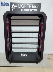 BDD-FF36 OEM Wholesale Steel Flip Flop Display Stand, 32 hooks Powdercoating for Slipper Brand Retail OEM