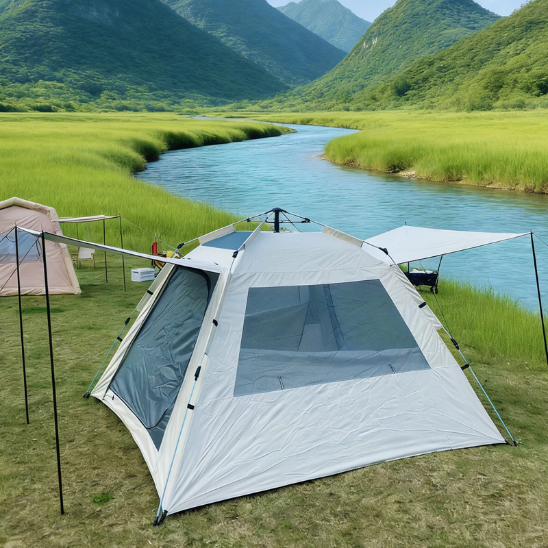 HXM 2 Person Pop Up Tent, 4-Sided Camping Tent with Awning for Outdoor Use,HXM,HXM 2 Person Pop Up Tent, 4-Sided Camping Tent with Awning for Outdoor Use
