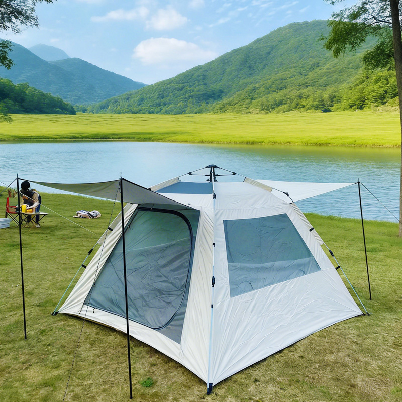 HXM 2 Person Pop Up Tent, 4-Sided Camping Tent with Awning for Outdoor Use,HXM,HXM 2 Person Pop Up Tent, 4-Sided Camping Tent with Awning for Outdoor Use