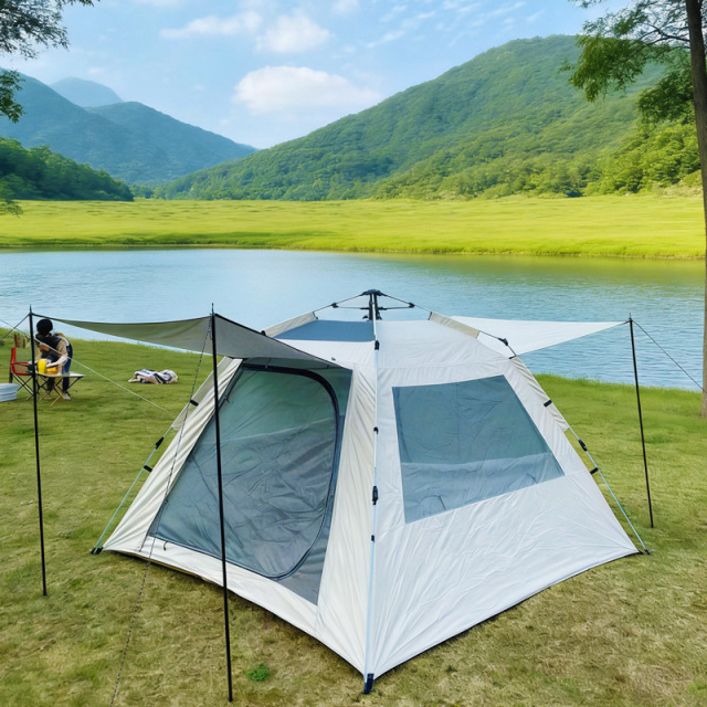 HXM 2 Person Pop Up Tent, 4-Sided Camping Tent with Awning for Outdoor Use,HXM,HXM 2 Person Pop Up Tent, 4-Sided Camping Tent with Awning for Outdoor Use