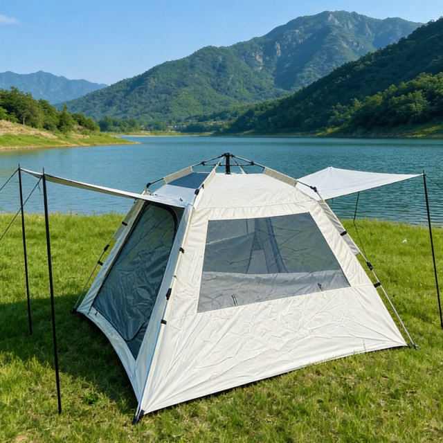 HXM 2 Person Pop Up Tent, 4-Sided Camping Tent with Awning for Outdoor Use,HXM,HXM 2 Person Pop Up Tent, 4-Sided Camping Tent with Awning for Outdoor Use