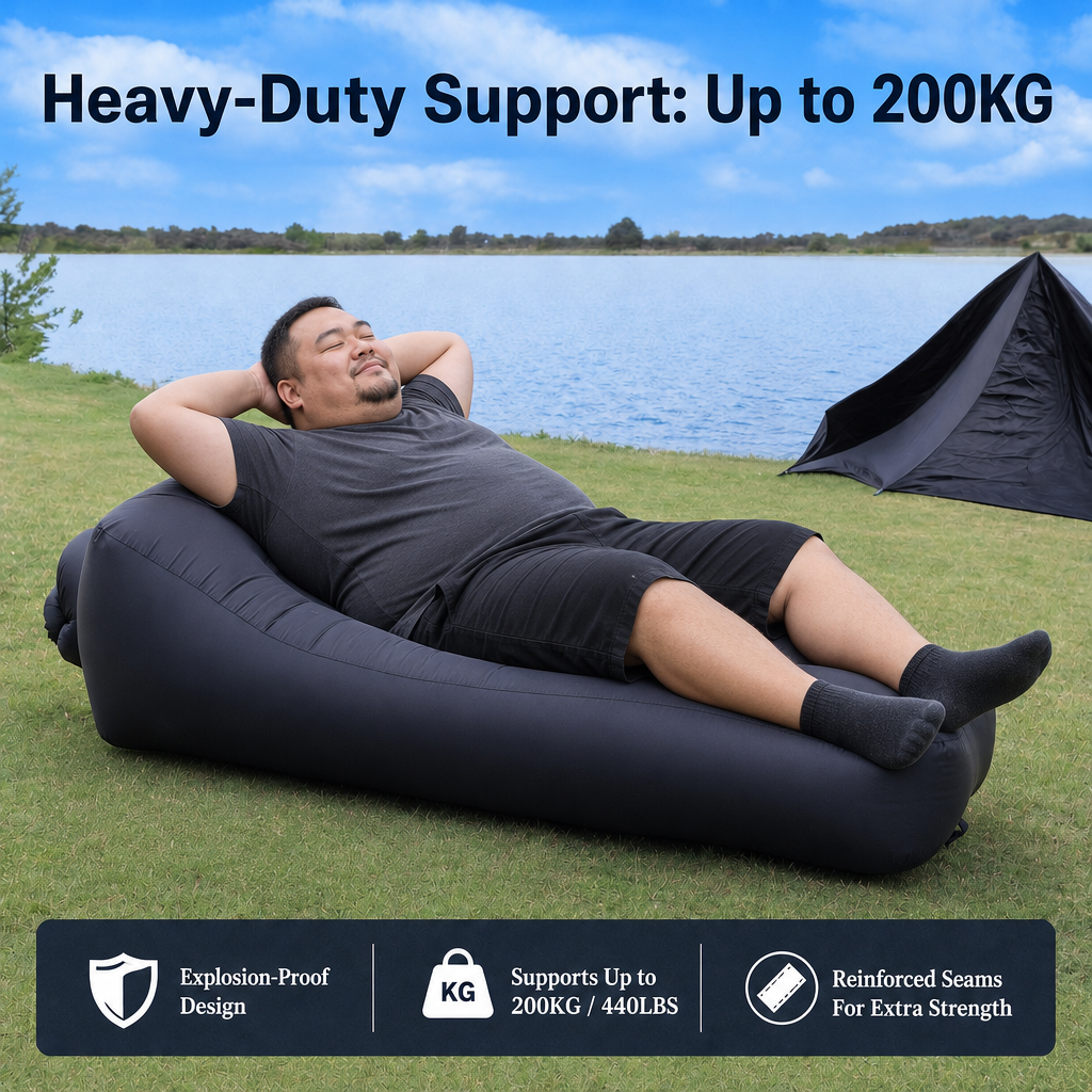 3s Fast Inflatable Camping Sofa | Waterproof Composite Fabric, Leak Tested & Explosion-Proof Outdoor Lounge Chair,HXM,3s Fast Inflatable Camping Sofa | Waterproof Composite Fabric, Leak Tested & Explosion-Proof Outdoor Lounge Chair
