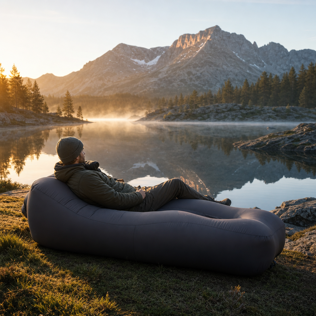 3s Fast Inflatable Camping Sofa | Waterproof Composite Fabric, Leak Tested & Explosion-Proof Outdoor Lounge Chair,HXM,3s Fast Inflatable Camping Sofa | Waterproof Composite Fabric, Leak Tested & Explosion-Proof Outdoor Lounge Chair