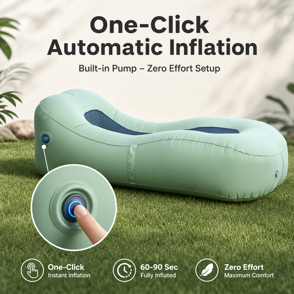 Built-in Pump Auto Inflatable Camping Sofa, One-Click Inflation for Beach & Backyard,HXM,Built-in Pump Auto Inflatable Camping Sofa, One-Click Inflation for Beach & Backyard