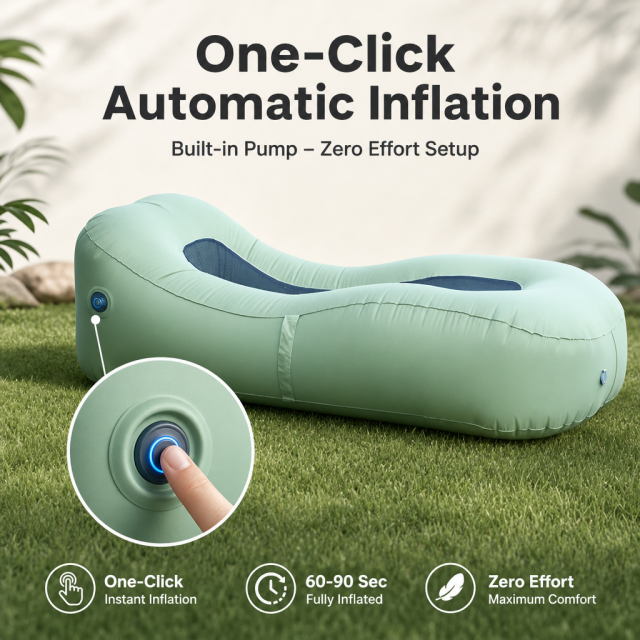 Built-in Pump Auto Inflatable Camping Sofa, One-Click Inflation for Beach & Backyard,HXM,Built-in Pump Auto Inflatable Camping Sofa, One-Click Inflation for Beach & Backyard