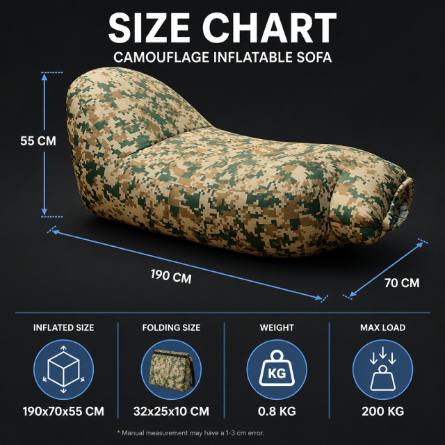 3s Fast Inflatable Camping Sofa | Waterproof, Leak-Tested Outdoor Lounge Chair,HXM,3s Fast Inflatable Camping Sofa | Waterproof, Leak-Tested Outdoor Lounge Chair