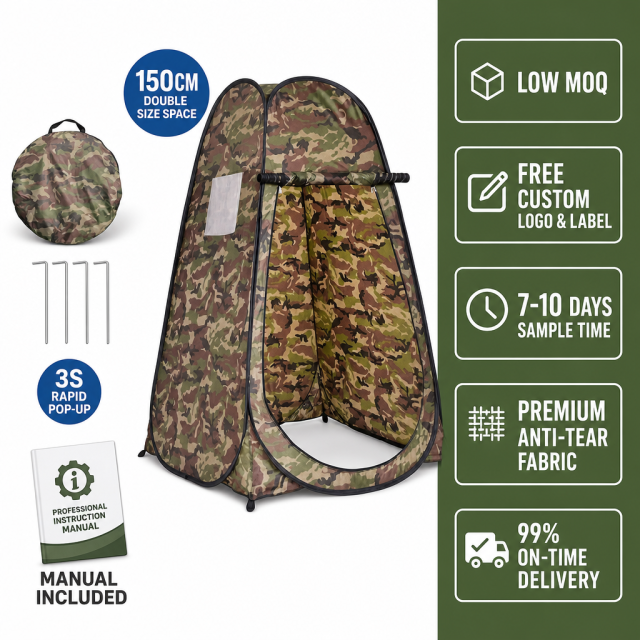 Pop Up Shower Tent 2 Person with Removable Floor & Ventilation Window | Privacy Outdoor Camping Bathroom Tent for Beach Hiking,HXM,Pop Up Shower Tent 2 Person with Removable Floor & Ventilation Window | Privacy Outdoor Camping Bathroom Tent for Beach Hiking