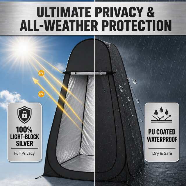 Pop Up Shower Tent 2 Person with Removable Floor & Ventilation Window | Privacy Outdoor Camping Bathroom Tent for Beach Hiking,HXM,Pop Up Shower Tent 2 Person with Removable Floor & Ventilation Window | Privacy Outdoor Camping Bathroom Tent for Beach Hiking