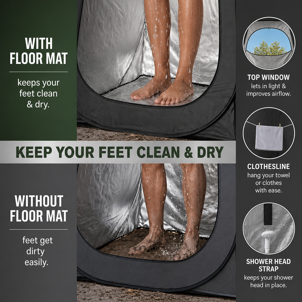 Pop Up Shower Tent 2 Person with Removable Floor & Ventilation Window | Privacy Outdoor Camping Bathroom Tent for Beach Hiking,HXM,Pop Up Shower Tent 2 Person with Removable Floor & Ventilation Window | Privacy Outdoor Camping Bathroom Tent for Beach Hiking