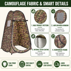 Pop Up Shower Tent 2 Person with Removable Floor & Ventilation Window | Privacy Outdoor Camping Bathroom Tent for Beach Hiking,HXM,Pop Up Shower Tent 2 Person with Removable Floor & Ventilation Window | Privacy Outdoor Camping Bathroom Tent for Beach Hiking
