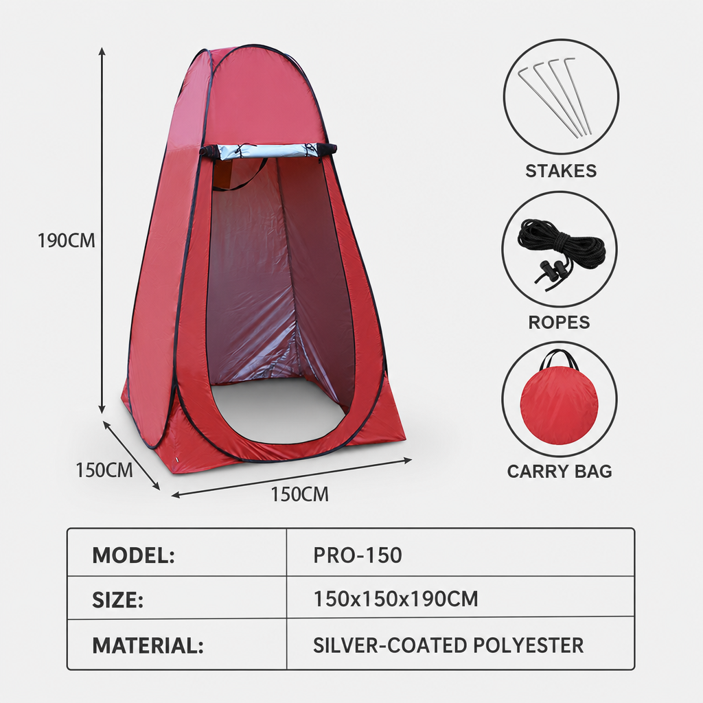 Pop Up Shower Tent 2 Person with Removable Floor & Ventilation Window | Privacy Outdoor Camping Bathroom Tent for Beach Hiking,HXM,Pop Up Shower Tent 2 Person with Removable Floor & Ventilation Window | Privacy Outdoor Camping Bathroom Tent for Beach Hiking