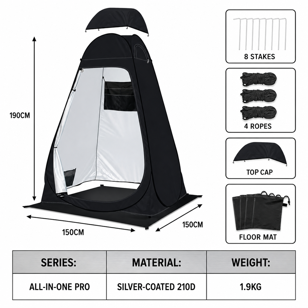Pop Up Shower Tent 2 Person with Removable Floor & Ventilation Window | Privacy Outdoor Camping Bathroom Tent for Beach Hiking,HXM,Pop Up Shower Tent 2 Person with Removable Floor & Ventilation Window | Privacy Outdoor Camping Bathroom Tent for Beach Hiking