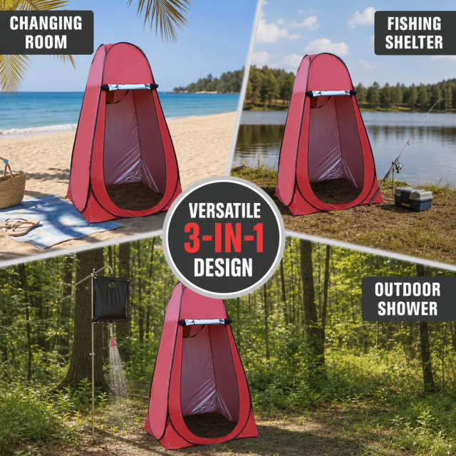 Pop Up Shower Tent 2 Person with Removable Floor & Ventilation Window | Privacy Outdoor Camping Bathroom Tent for Beach Hiking,HXM,Pop Up Shower Tent 2 Person with Removable Floor & Ventilation Window | Privacy Outdoor Camping Bathroom Tent for Beach Hiking