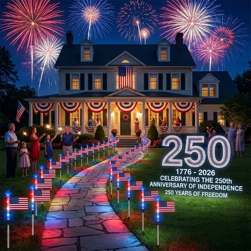 Independence Day Promotion-8 PCS Flag Light Set (4th of July Decorations with 8 Lighting Modes)