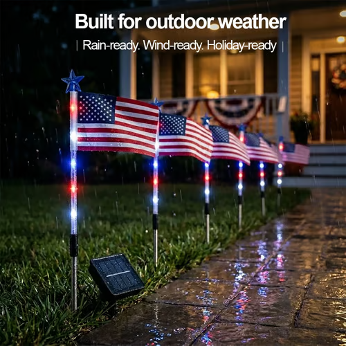 Independence Day Promotion-8 PCS Flag Light Set (4th of July Decorations with 8 Lighting Modes)