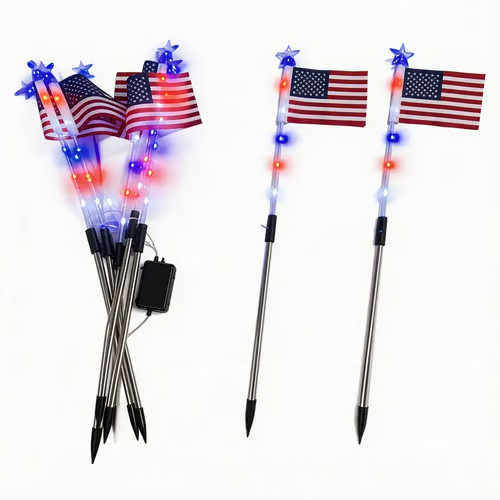 Independence Day Promotion-8 PCS Flag Light Set (4th of July Decorations with 8 Lighting Modes)