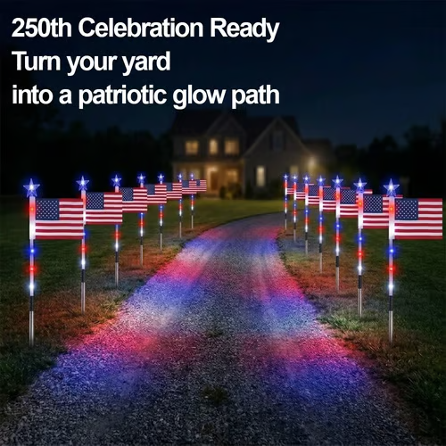 Independence Day Promotion-8 PCS Flag Light Set (4th of July Decorations with 8 Lighting Modes)