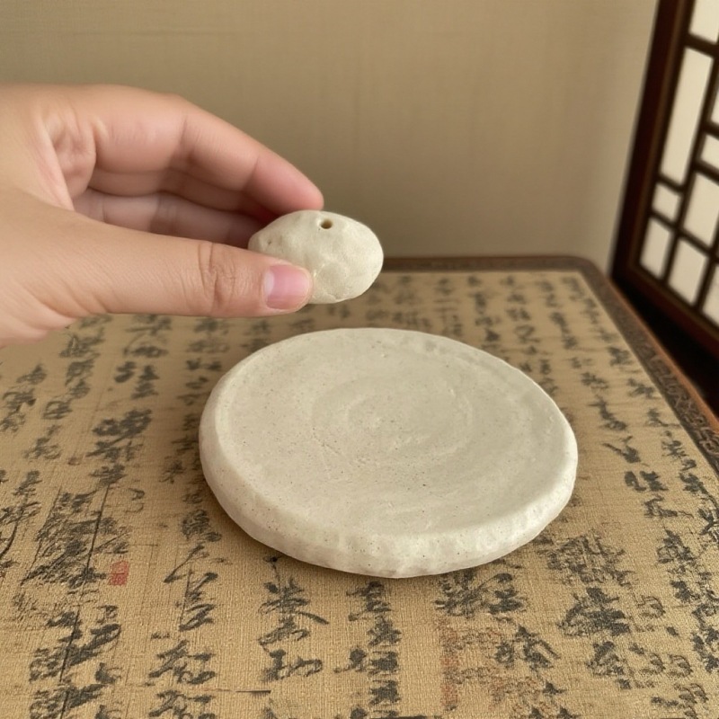 Wabi-Sabi Stone Ceramic Incense Holder | Detachable Minimalist Stand (Dual Color)·