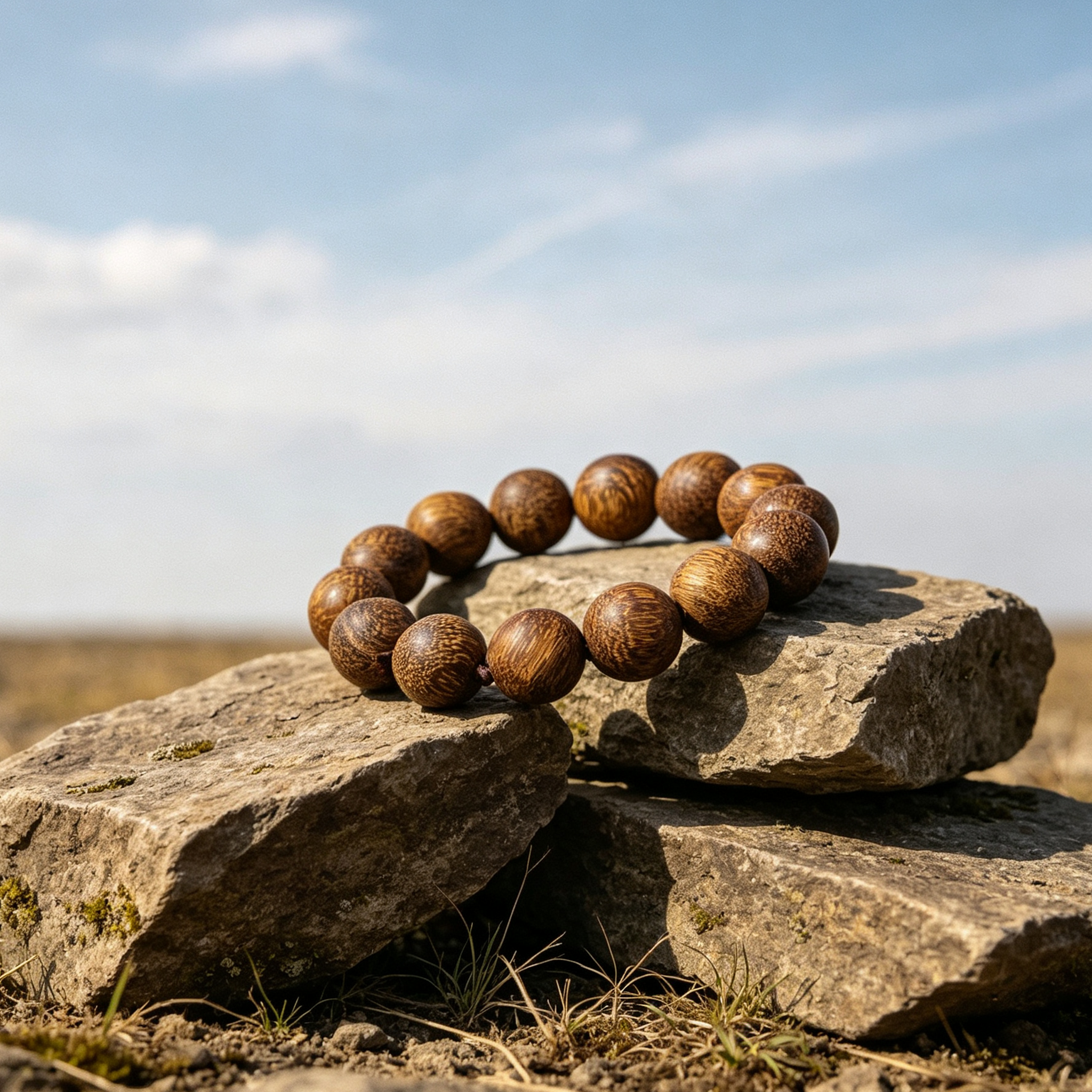 White Qinan Agarwood Meditation Bracelet | A Portable Anchor for Inner Peace