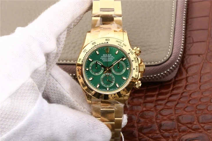 1:1 Cutting-edge cloning Rolex Cosmograph Daytona 18K Yellow Gold Cal.4130 Move