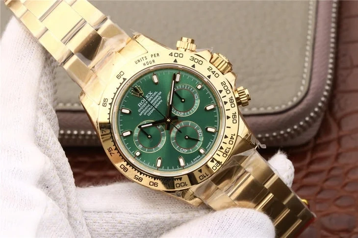 1:1 Cutting-edge cloning Rolex Cosmograph Daytona 18K Yellow Gold Cal.4130 Move
