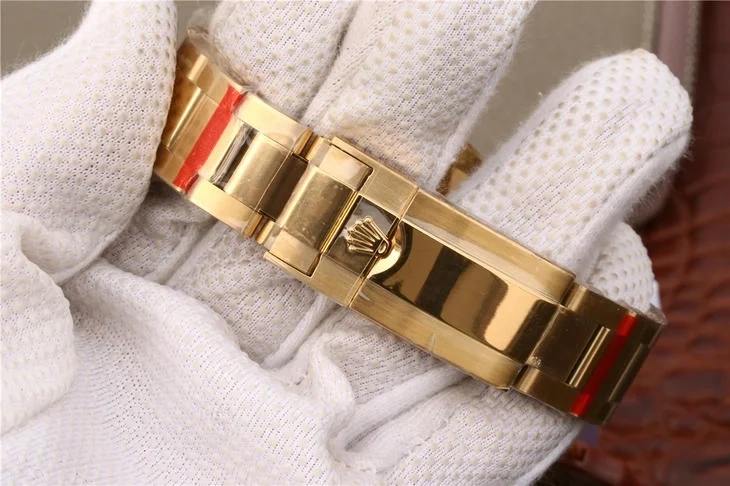 1:1 Cutting-edge cloning Rolex Cosmograph Daytona 18K Yellow Gold Cal.4130 Move
