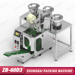 Counting Packing Machine with Three Bowl Feeders,ZHONGBAIPACK,ZB-60D3 | Counting Packing Machine with Three Bowl Feeders