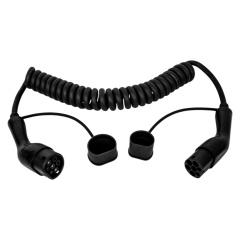 Type 2 to Type 2 IEC62196 EV Charging Spiral Cable,ShinCharge | Electric Vehicle Charging Products OEM & ODM Manufacturing | EV Charging Cable | Portable EV Charger | Wall-mounted EV Charger | EV Charging Station,EV Charging cable, IEC 62196 type 2 to type 2